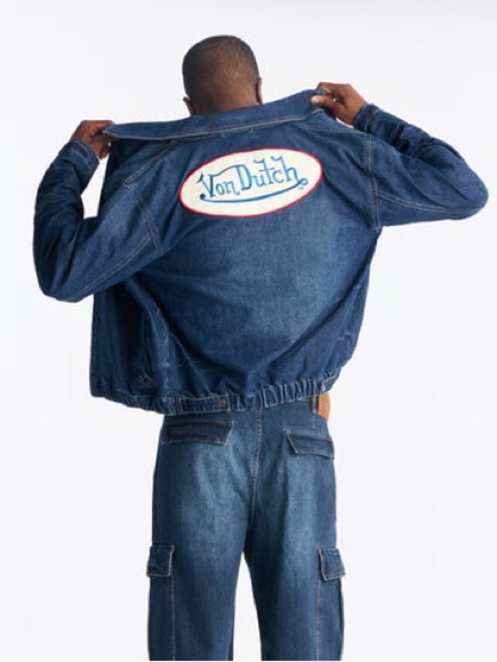 Von Dutch - Americana Zip Up Denim Jacket - Dark Wash - Men’s Large